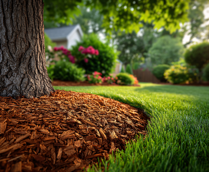 Mulching around trees