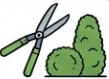 Shrub trimming icon